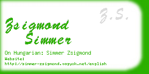 zsigmond simmer business card
